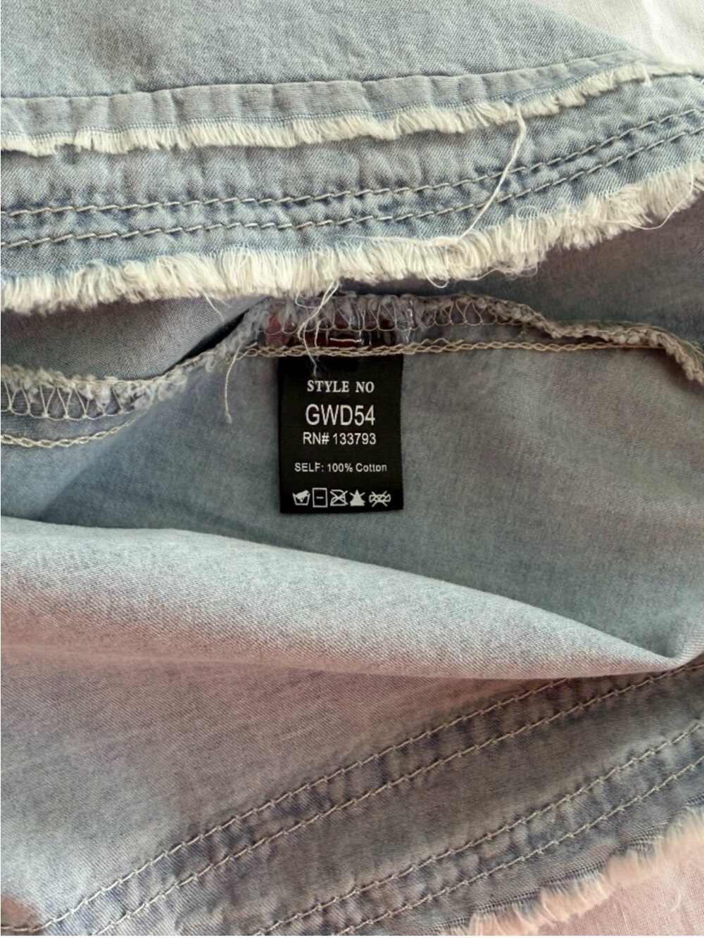 Light Blue Denim Patchwork Sundress with Floral & Stripe Panels - Picture 8 of 9